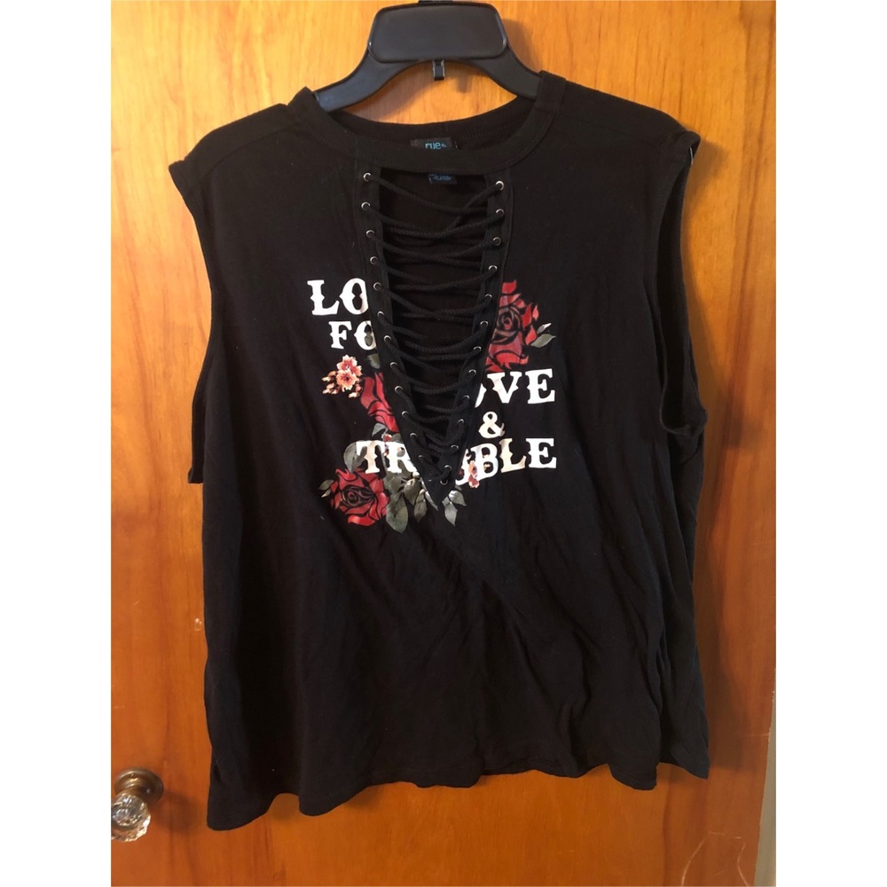 Rue21 Deep V Lace Up Tank